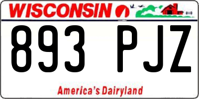WI license plate 893PJZ
