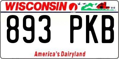 WI license plate 893PKB