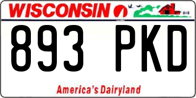 WI license plate 893PKD