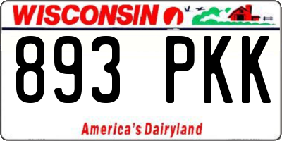 WI license plate 893PKK
