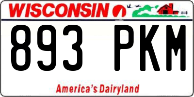 WI license plate 893PKM