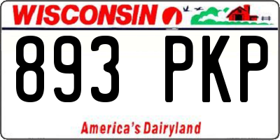 WI license plate 893PKP