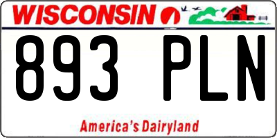 WI license plate 893PLN