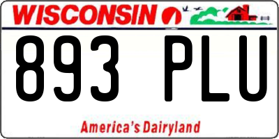 WI license plate 893PLU