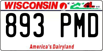WI license plate 893PMD