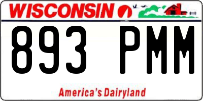 WI license plate 893PMM