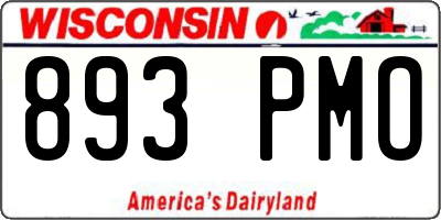 WI license plate 893PMO
