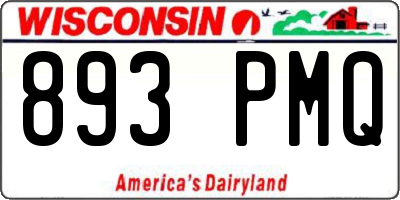 WI license plate 893PMQ
