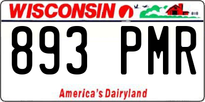 WI license plate 893PMR