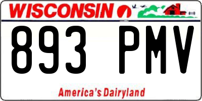 WI license plate 893PMV