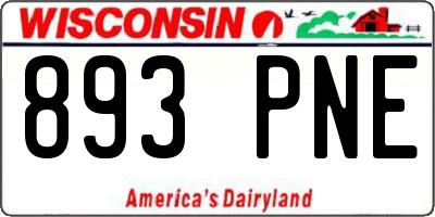 WI license plate 893PNE