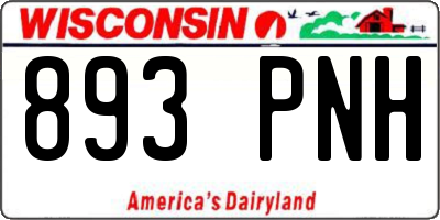 WI license plate 893PNH