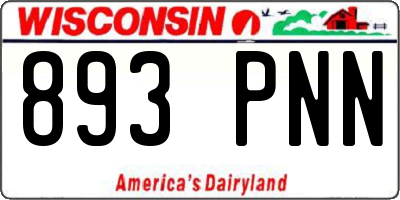 WI license plate 893PNN