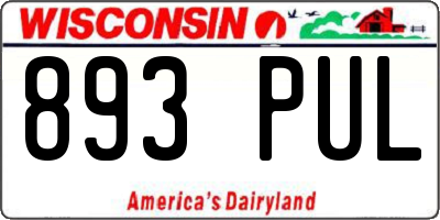 WI license plate 893PUL