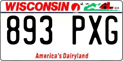 WI license plate 893PXG