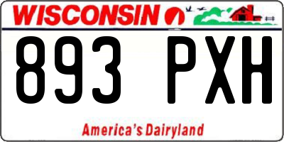 WI license plate 893PXH
