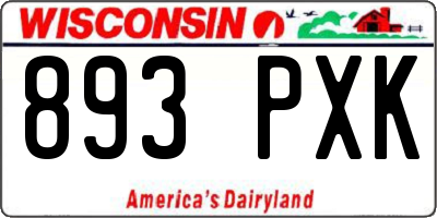 WI license plate 893PXK