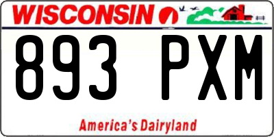 WI license plate 893PXM