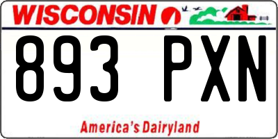 WI license plate 893PXN