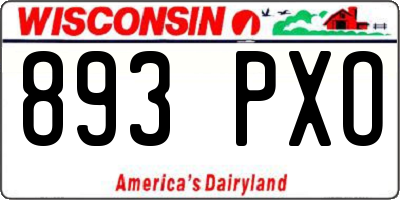 WI license plate 893PXO