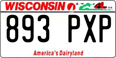 WI license plate 893PXP