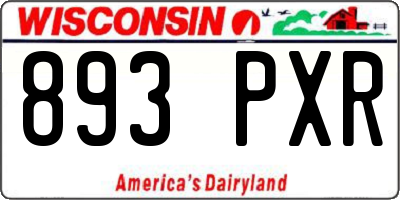 WI license plate 893PXR