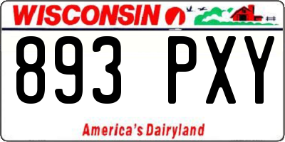WI license plate 893PXY