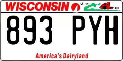 WI license plate 893PYH