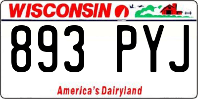 WI license plate 893PYJ