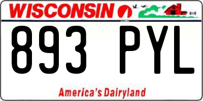 WI license plate 893PYL