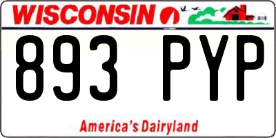 WI license plate 893PYP