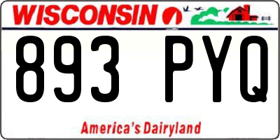WI license plate 893PYQ