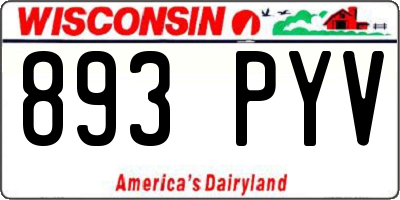 WI license plate 893PYV