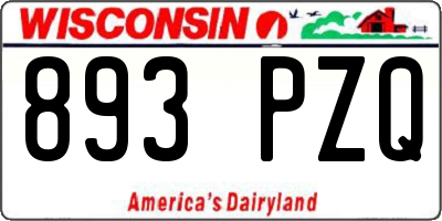 WI license plate 893PZQ