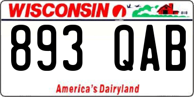 WI license plate 893QAB