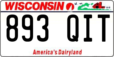 WI license plate 893QIT