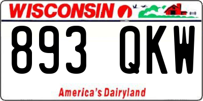 WI license plate 893QKW