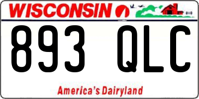 WI license plate 893QLC