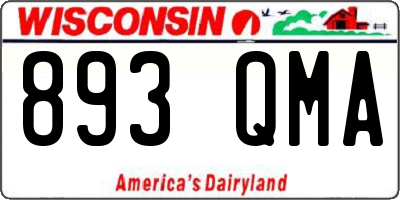 WI license plate 893QMA