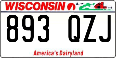WI license plate 893QZJ