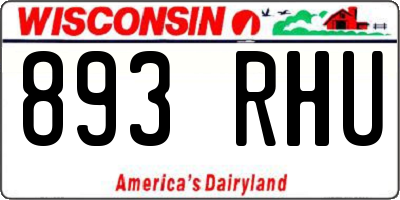 WI license plate 893RHU