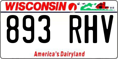 WI license plate 893RHV