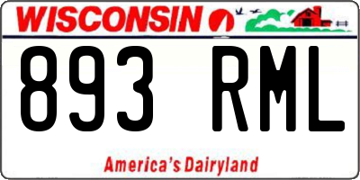 WI license plate 893RML