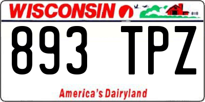 WI license plate 893TPZ