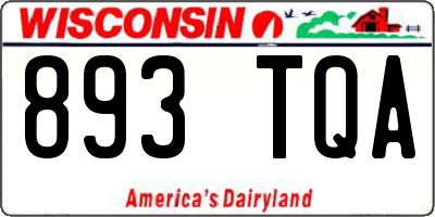 WI license plate 893TQA