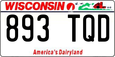 WI license plate 893TQD