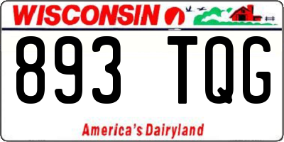 WI license plate 893TQG