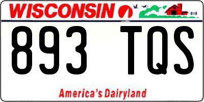 WI license plate 893TQS