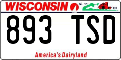 WI license plate 893TSD