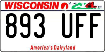 WI license plate 893UFF